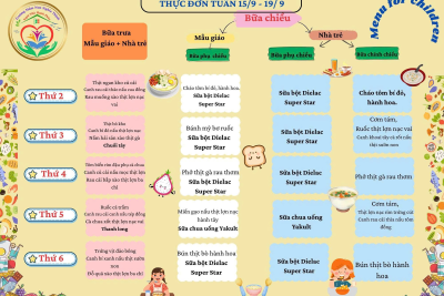 THỰC ĐƠN TUẦN 15/9 ĐẾN 19/9