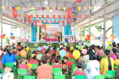 Trường Mầm non Đồng Thịnh A rộn ràng ngày hội đến trường của bé năm học 2026-2027
